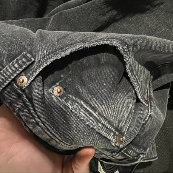 ABERCROMBIE AND FITCH JEANS MID RISE BLACK SIZE 34 18L NWT CURVE PLUS - Picture 8 of 9